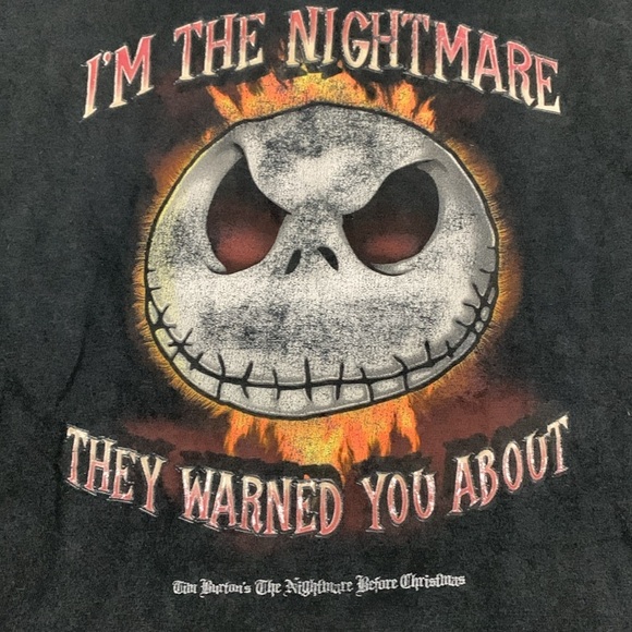 Disney Parks “I’m the Nightmare They Warned You About”. Faded Black Tee size XL - Picture 5 of 11